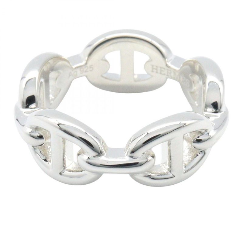 Hermes Ring Chaine D'ancre Ring PM He109507b052 Silver 925 Chaine D'ancre Ring