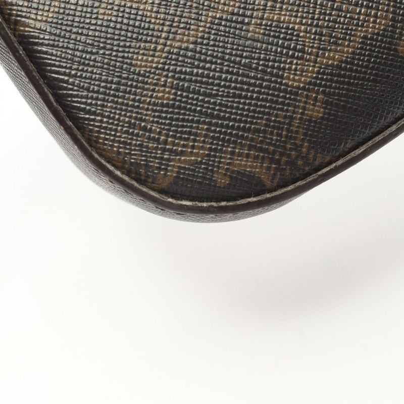 Celine Shoulder Bag Small Camera Bag Triomphe Black PVC Coated Canvas Leather