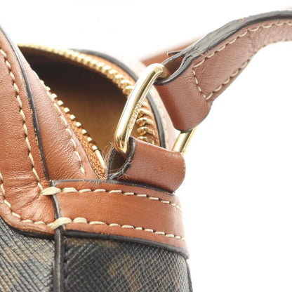 Celine Shoulder Bag Small Camera Bag Triomphe Black PVC Coated Canvas Leather