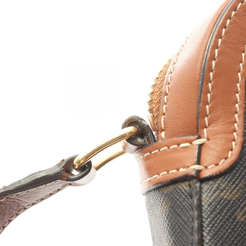 Celine Shoulder Bag Small Camera Bag Triomphe Black PVC Coated Canvas Leather