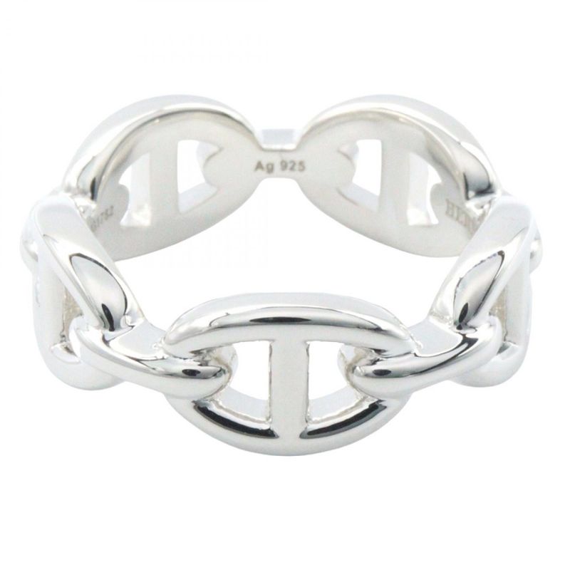 Hermes Ring ・ring Chaine D'ancre Enchene PM Ring He109507b052 Silver 925 Chaine