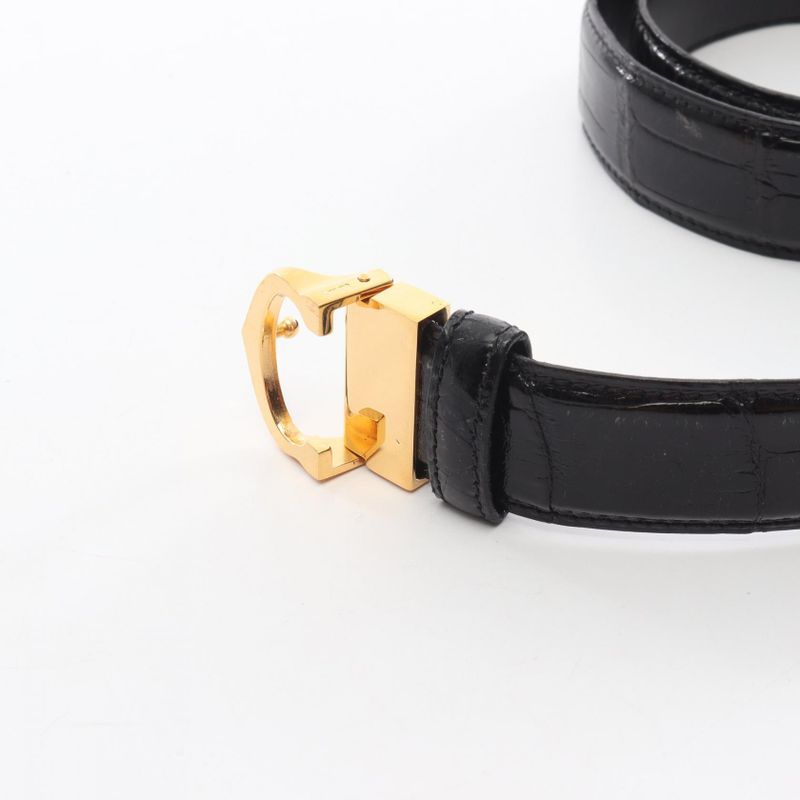 Cartier Belt Leather Belt Unisex Used B