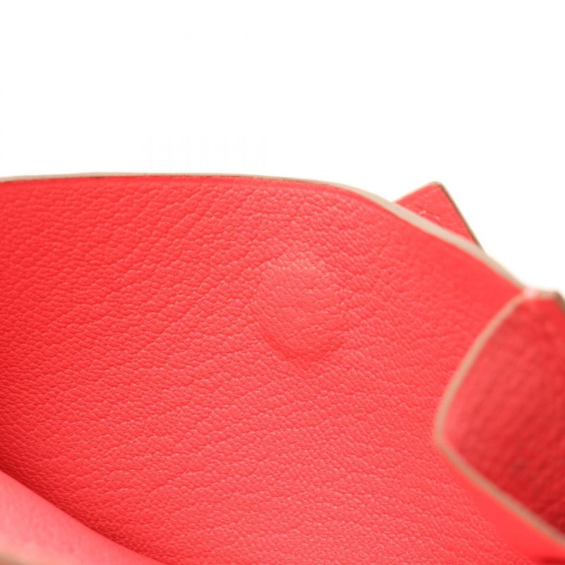 Hermes Card Case Bearn Mini Rose Azalea Leather