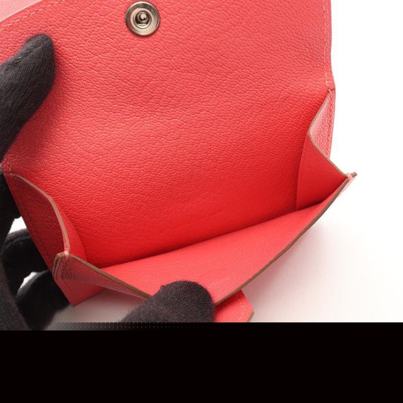 Hermes Card Case Bearn Mini Rose Azalea Leather