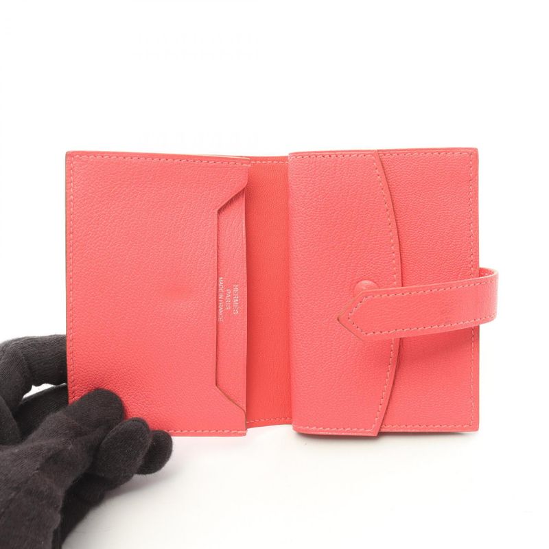 Hermes Card Case Bearn Mini Rose Azalea Leather