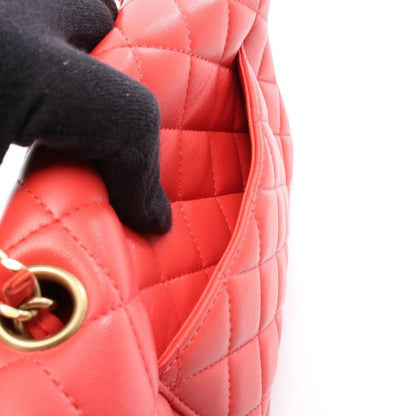 Chanel Shoulder Bag Mini Matelasse 20 A69900 Orange Leather Mini Matelasse