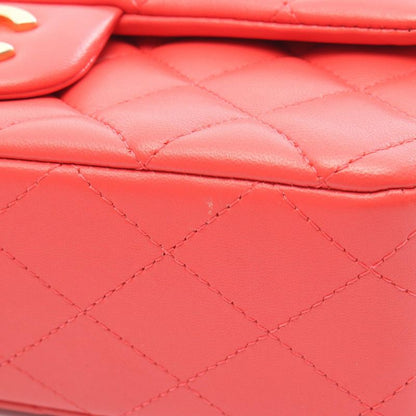 Chanel Shoulder Bag Mini Matelasse 20 A69900 Orange Leather Mini Matelasse