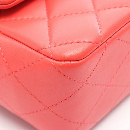 Chanel Shoulder Bag Mini Matelasse 20 A69900 Orange Leather Mini Matelasse