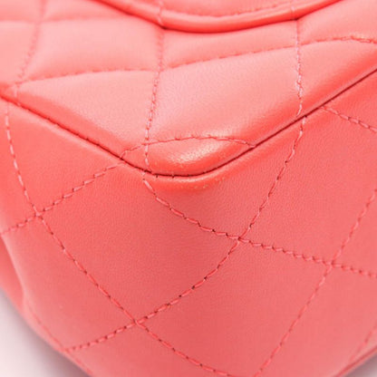 Chanel Shoulder Bag Mini Matelasse 20 A69900 Orange Leather Mini Matelasse