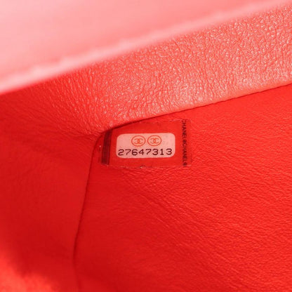 Chanel Shoulder Bag Mini Matelasse 20 A69900 Orange Leather Mini Matelasse