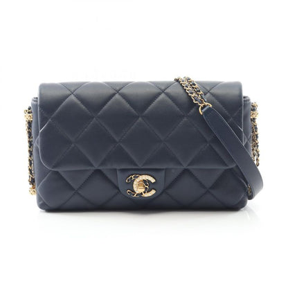 Chanel Shoulder Bag Chanel19 Matelasse As2563 Navy Lambskin (sheep Leather)