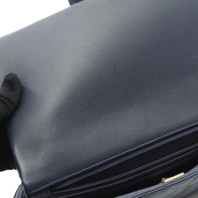 Chanel Shoulder Bag Chanel19 Matelasse As2563 Navy Lambskin (sheep Leather)