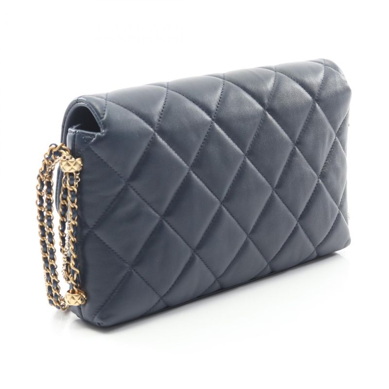 Chanel Shoulder Bag Chanel19 Matelasse As2563 Navy Lambskin (sheep Leather)