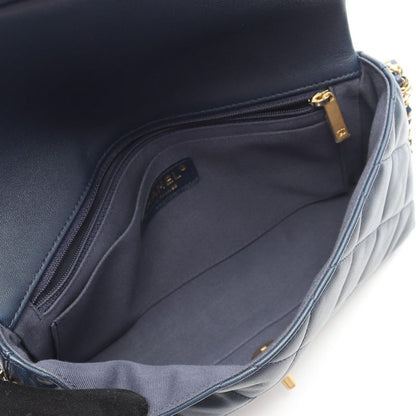 Chanel Shoulder Bag Chanel19 Matelasse As2563 Navy Lambskin (sheep Leather)
