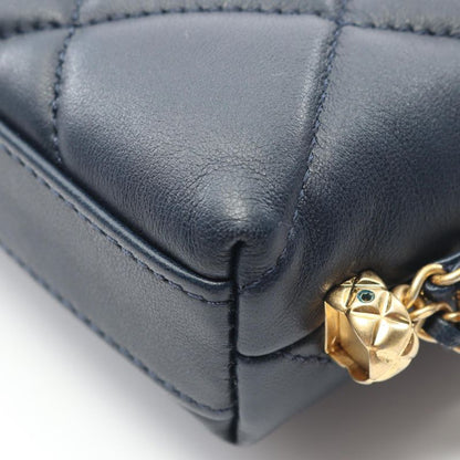 Chanel Shoulder Bag Chanel19 Matelasse As2563 Navy Lambskin (sheep Leather)
