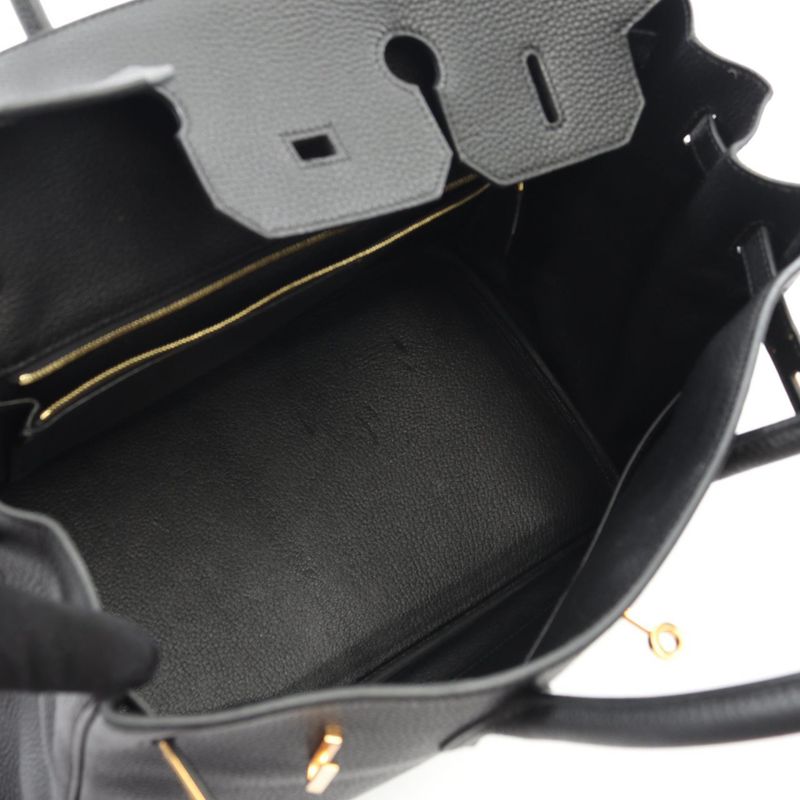 Hermes Handbag Birkin 35 Black Leather Birkin 35 Black Ladies Used B
