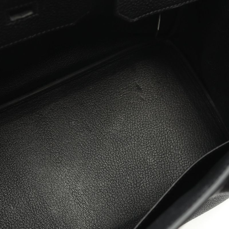 Hermes Handbag Birkin 35 Black Leather Birkin 35 Black Ladies Used B