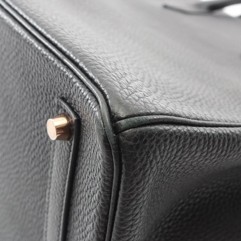 Hermes Handbag Birkin 35 Black Leather Birkin 35 Black Ladies Used B