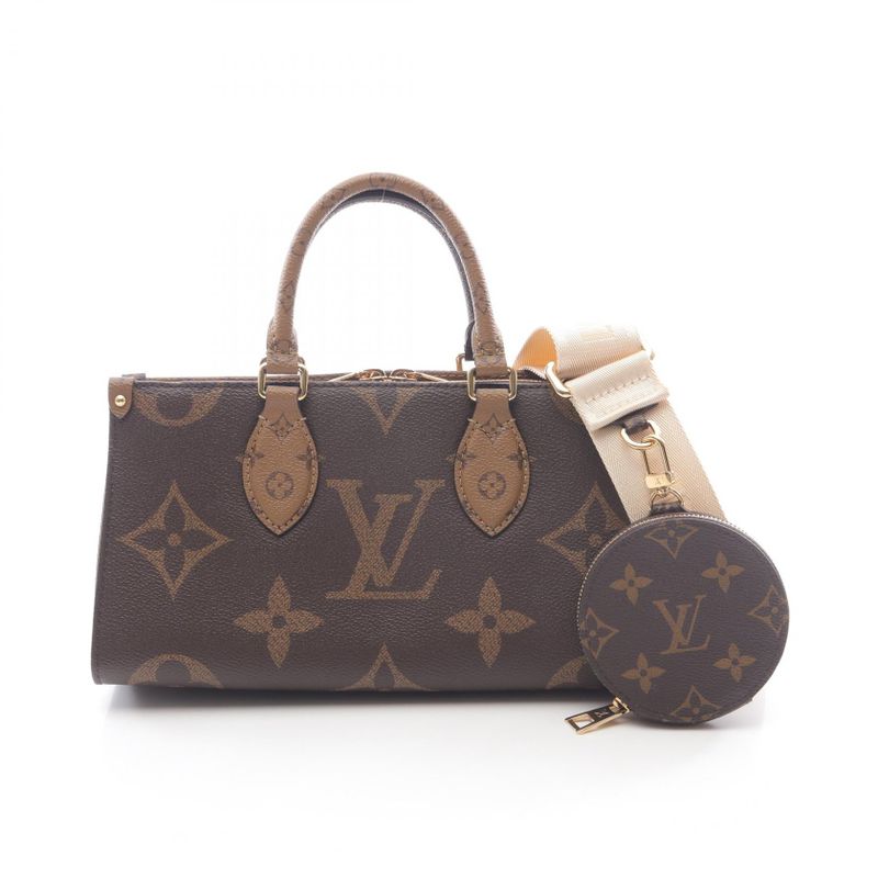 Louis Vuitton Handbag on the Go Ew Monogram Giant Monogram Reverse M46653 PVC