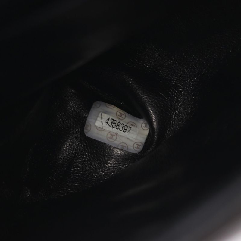 Chanel Handbag Matelasse Top Handle Black Lambskin Matelasse Handbag Ladies