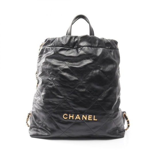 Chanel Rucksack Sac Backpack Chanel 22 Large As3313 Black Leather Chanel22