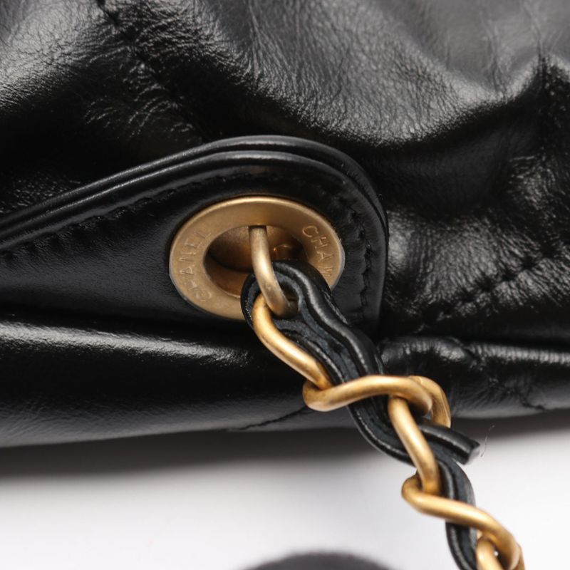 Chanel Rucksack Sac Backpack Chanel 22 Large As3313 Black Leather Chanel22