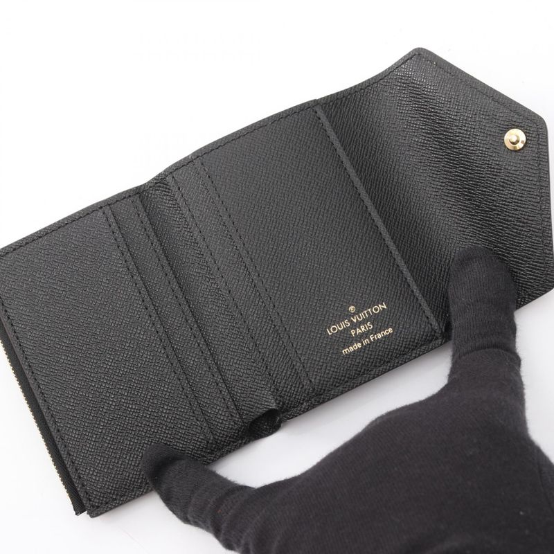 Louis Vuitton Trifold Wallet Portefeuille Zoe M80725 PVC Coated Canvas Portefeui