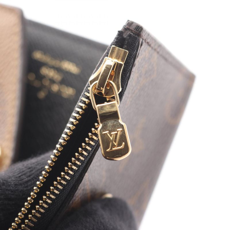 Louis Vuitton Trifold Wallet Portefeuille Zoe M80725 PVC Coated Canvas Portefeui