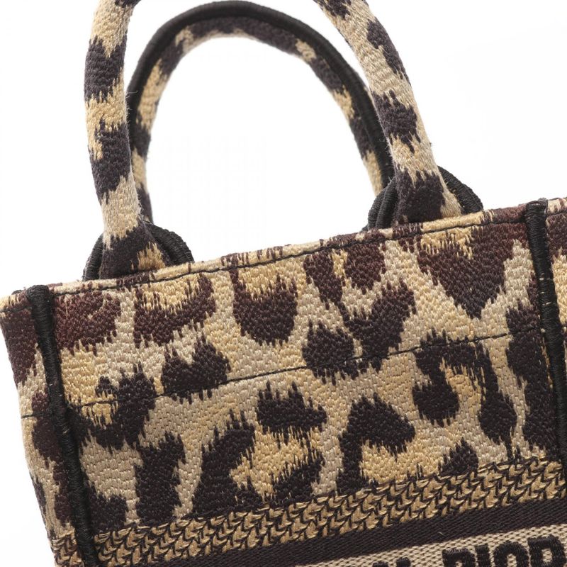 Dior Handbag Book Tote Vertical Bag Mini Phone Bag S5555crhm Black Beige