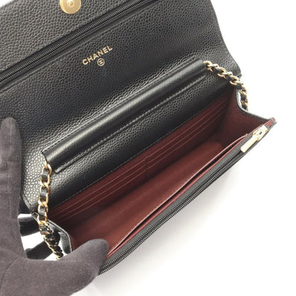 Chanel Shoulder Bag Matelasse Ap4241 Black Leather Calf Matelasse Chain Wallet