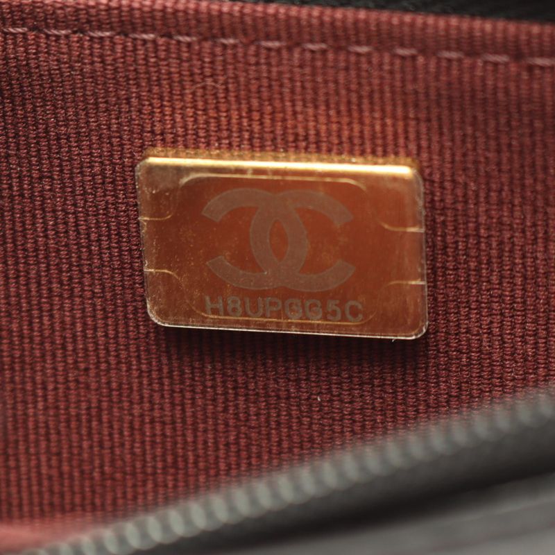 Chanel Shoulder Bag Matelasse Ap4241 Black Leather Calf Matelasse Chain Wallet