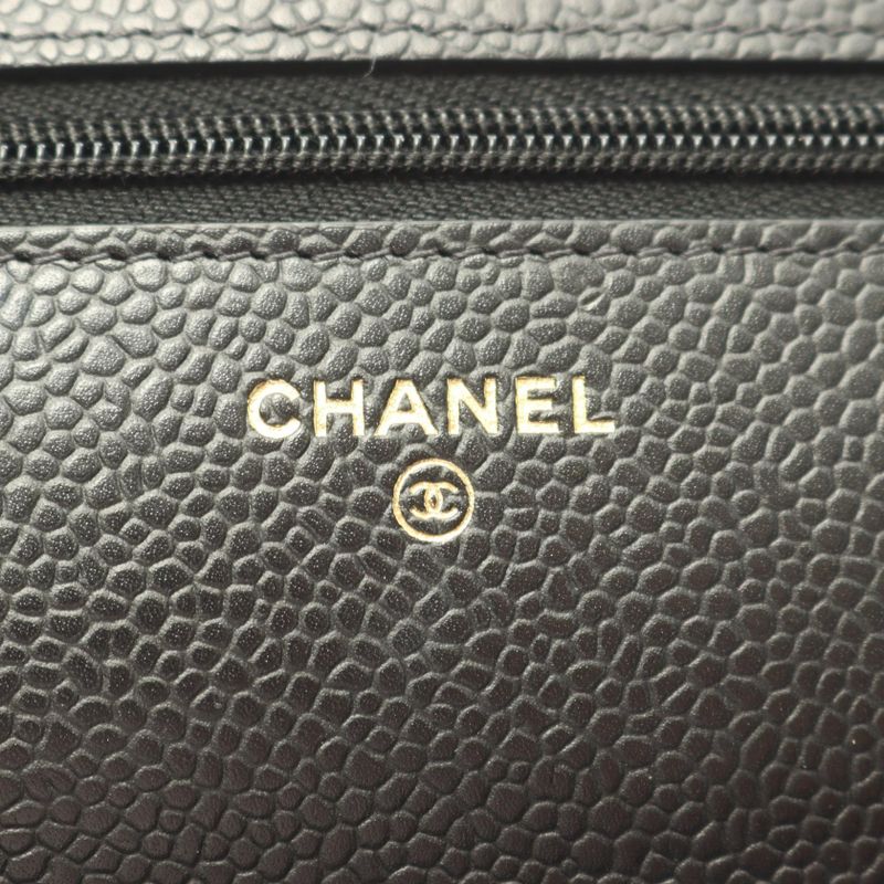 Chanel Shoulder Bag Matelasse Ap4241 Black Leather Calf Matelasse Chain Wallet