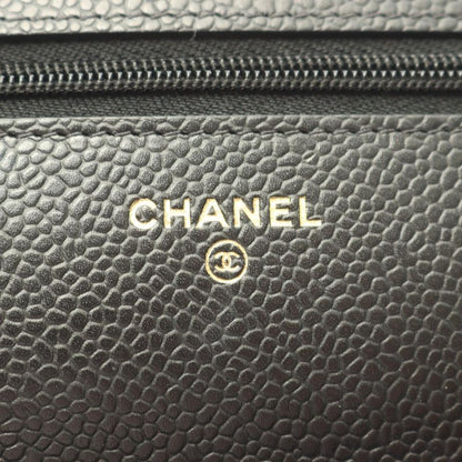 Chanel Shoulder Bag Matelasse Ap4241 Black Leather Calf Matelasse Chain Wallet