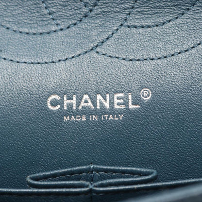 Chanel Shoulder Bag Big Matelasse 30 Classic Large W Flap Blue Leather Calf