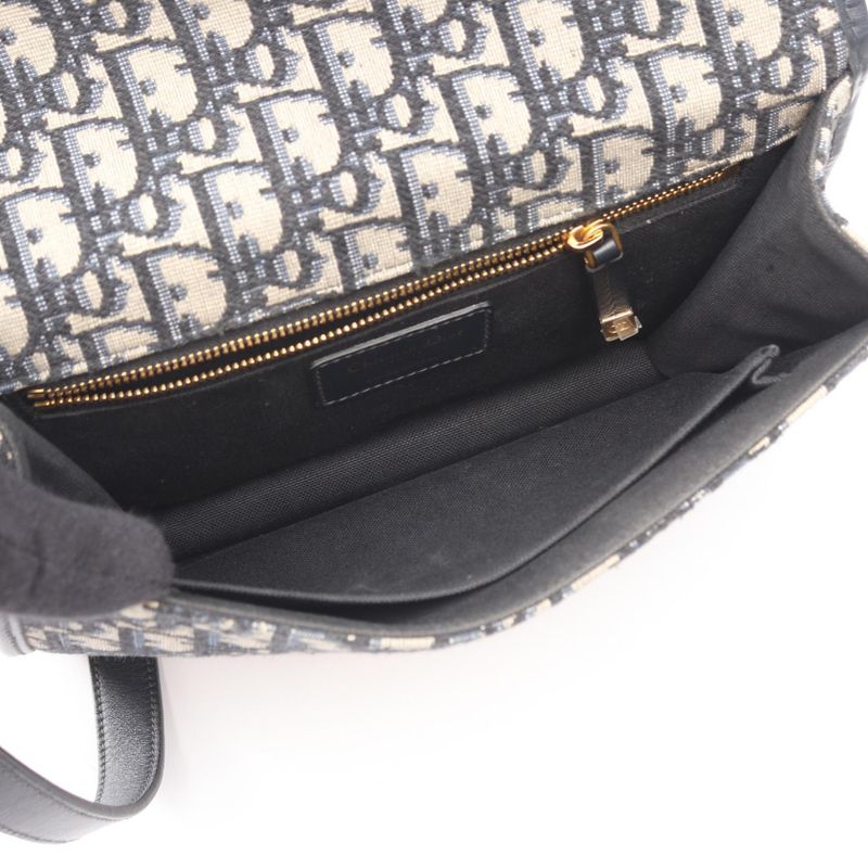 Dior Shoulder Bag 30 Montaigne Oblique Jacquard M9203utzq_m928 Navy Canvas