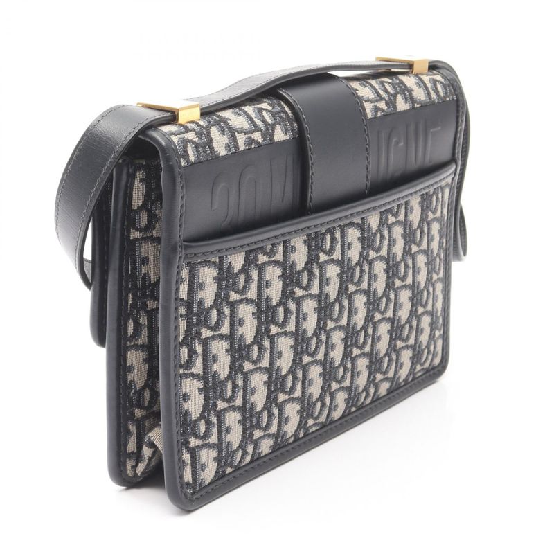 Dior Shoulder Bag 30 Montaigne Oblique Jacquard M9203utzq_m928 Navy Canvas