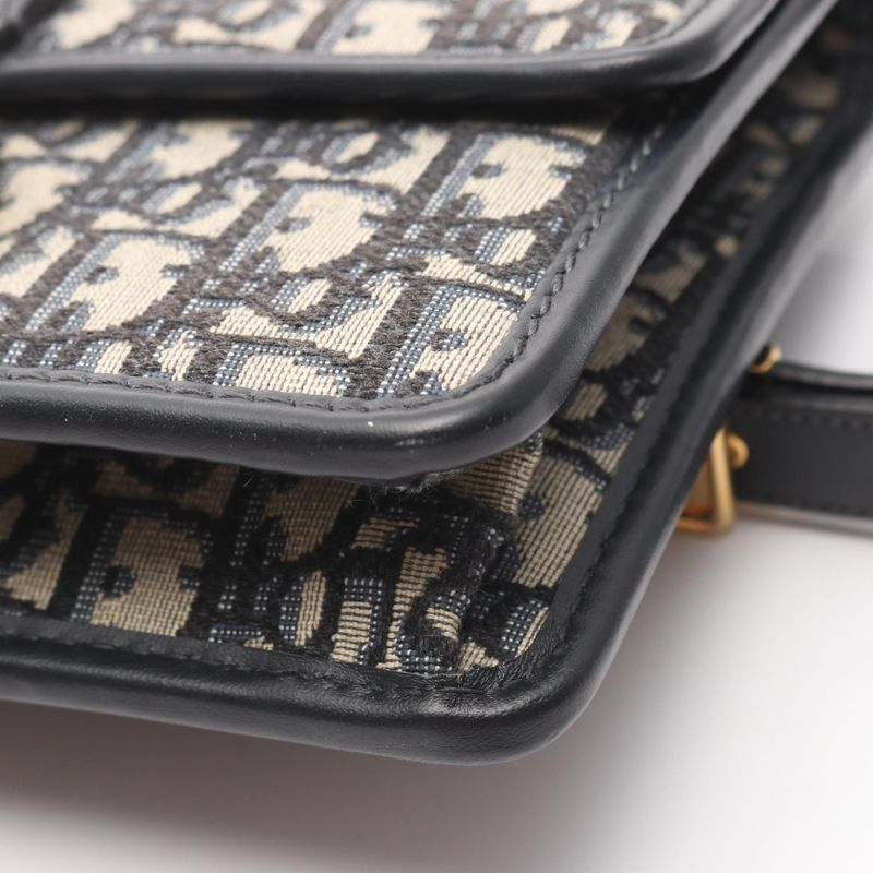 Dior Shoulder Bag 30 Montaigne Oblique Jacquard M9203utzq_m928 Navy Canvas