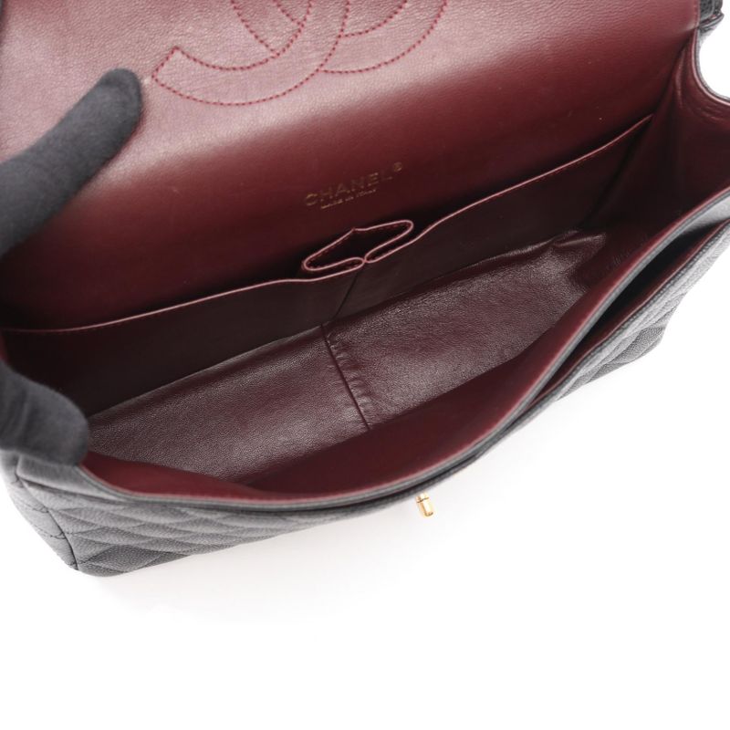 Chanel Shoulder Bag Matelasse 34 Classic Maxi W Flap A58601 Black Leather Calf