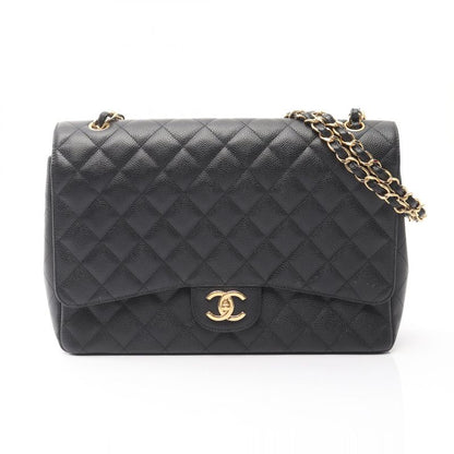 Chanel Shoulder Bag Matelasse 34 Classic Maxi W Flap A58601 Black Leather Calf
