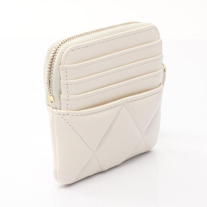 Chanel Coin Case 19 Dizeneuf White Lambskin (Sheepskin) Chanel19 Matelasse Coin