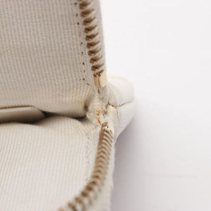 Chanel Coin Case 19 Dizeneuf White Lambskin (Sheepskin) Chanel19 Matelasse Coin