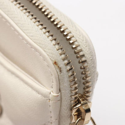 Chanel Coin Case 19 Dizeneuf White Lambskin (Sheepskin) Chanel19 Matelasse Coin