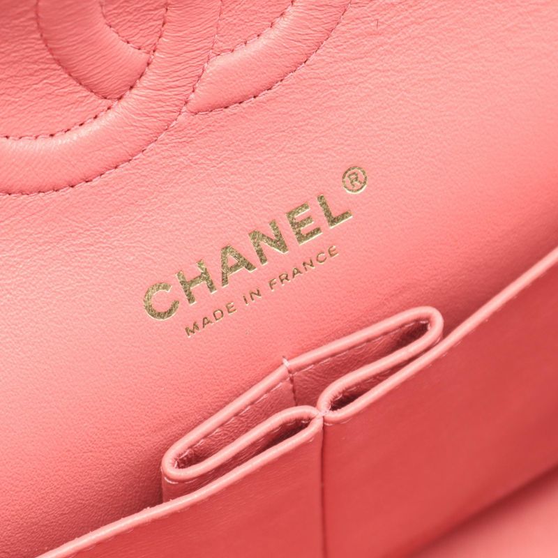 Chanel Shoulder Bag Matelasse W Flap A01112 Pink Leather Calf (Cowhide)