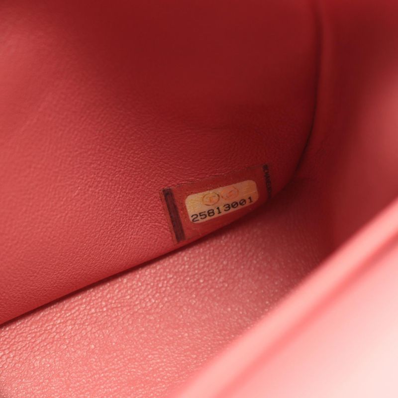 Chanel Shoulder Bag Matelasse W Flap A01112 Pink Leather Calf (Cowhide)