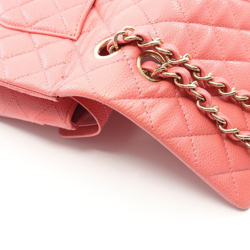 Chanel Shoulder Bag Matelasse W Flap A01112 Pink Leather Calf (Cowhide)
