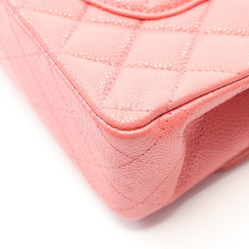 Chanel Shoulder Bag Matelasse W Flap A01112 Pink Leather Calf (Cowhide)
