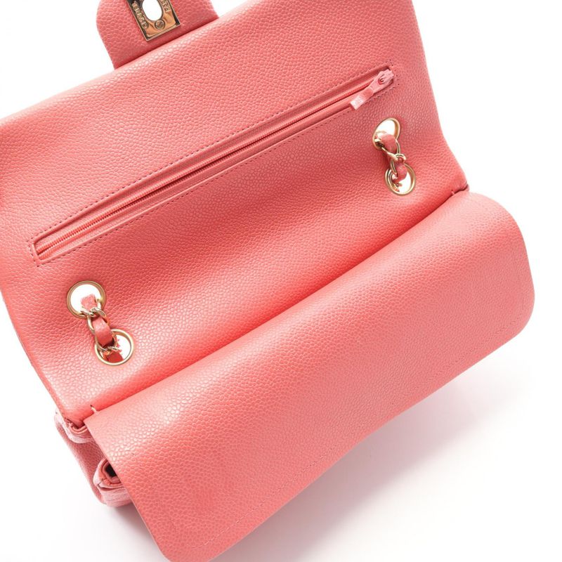 Chanel Shoulder Bag Matelasse W Flap A01112 Pink Leather Calf (Cowhide)