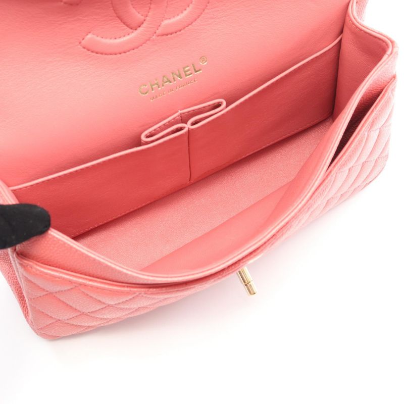 Chanel Shoulder Bag Matelasse W Flap A01112 Pink Leather Calf (Cowhide)