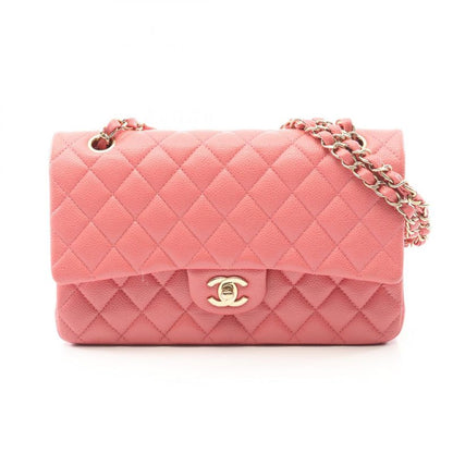 Chanel Shoulder Bag Matelasse W Flap A01112 Pink Leather Calf (Cowhide)