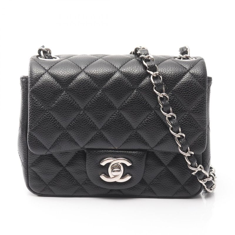 Chanel Shoulder Bag Mini Matelasse A35200 Black Leather Calf (Cowhide) Mini